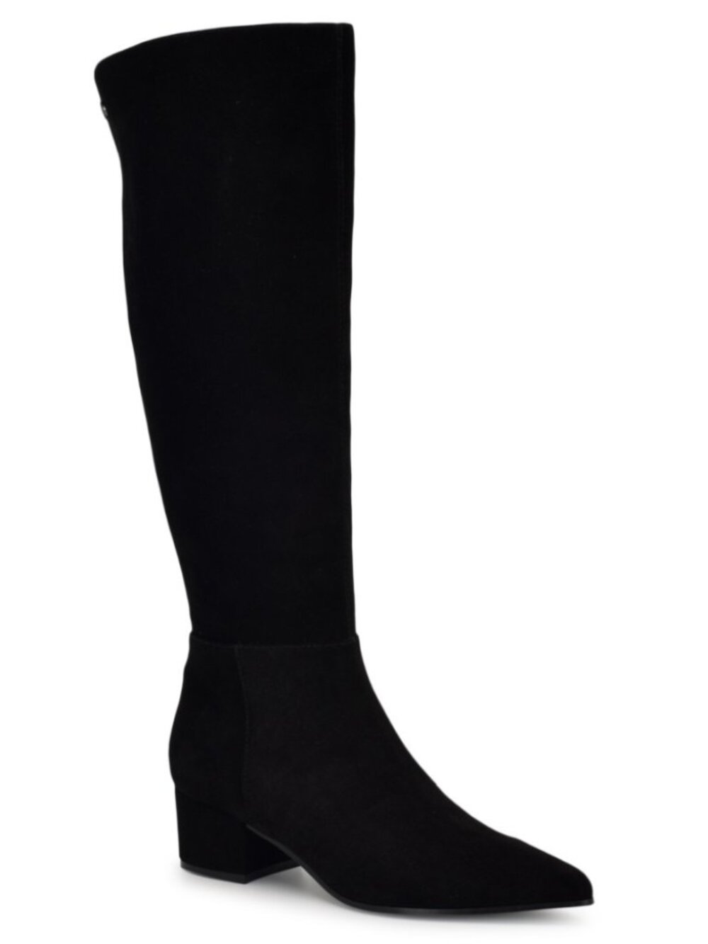 Nine West Morgin Black Suede Pointed Toe Knee High Boots Size 11 NWT